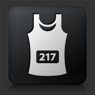 Black Square Button with Sleeveless Jersey