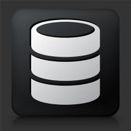 Black Square Button with Barrel Icon