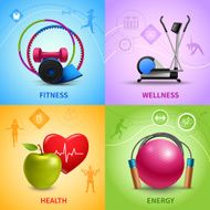 Fitness icons set N6