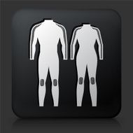 Black Square Button with Wetsuits