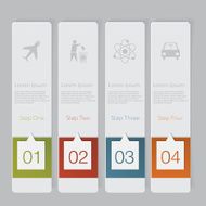 Infographic Design number banners template graphic or website layout N30