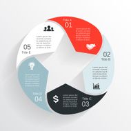 Vector circle diagram infographic for business presentation N15