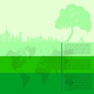 infographics Green modern city living concept N2