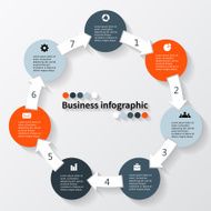Modern vector info graphic for business project N135