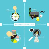 Business concepts in flat style N2