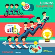 business teamwork concept in flat design N2