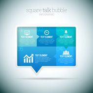 Square Talk Bubble Infographic