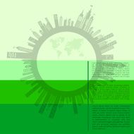 infographics Green modern city living concept N3