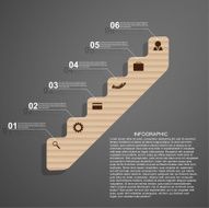 Infographic in the form of steps staircase design concept N3