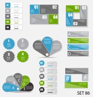 Collection of Infographic Templates for Business Vector Illustration N22