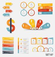 Collection of Infographic Templates for Business Vector Illustration N23