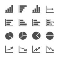 infographic and chart icon set 3 vector eps10