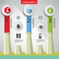 Industrial infographics design vector