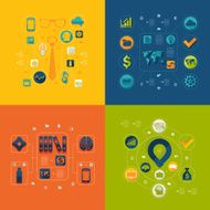 business flat infographic N82