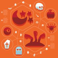Halloween flat infographic N250