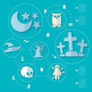 Halloween flat infographic N251