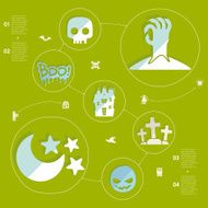 Halloween flat infographic N252