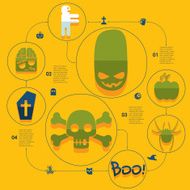 Halloween flat infographic N253