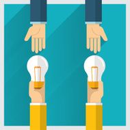 Hand Exchange Money and Idea N5