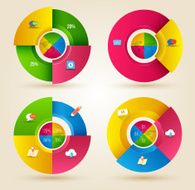 Abstract business infographics options template with icons