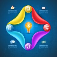 Abstract business infographics options template N3
