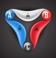 Abstract business infographics options template N4