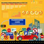Passenger car transportation infographics N18