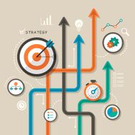flat design illustration concept for strategy
