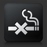 Black Square Button with No Smoking Icon