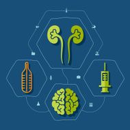 Medical flat infographic N53