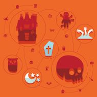 Halloween flat infographic N257