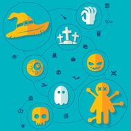 Halloween flat infographic N258