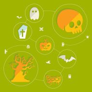 Halloween flat infographic N262