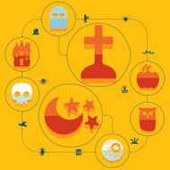 Halloween flat infographic N263