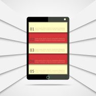 step style options banner infographics