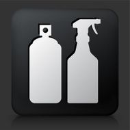 Black Square Button with Pesticide Sprays Icon N2