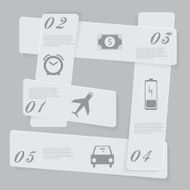 Design number banners template graphic or website layout N18