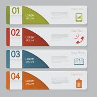 Infographic Design number banners template graphic or website layout N33