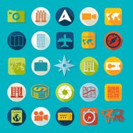 Set of summer tourism icons N8