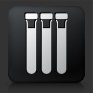 Black Square Button with Blood Donation Tubes