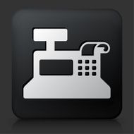 Black Square Button with Cash Register Icon N2