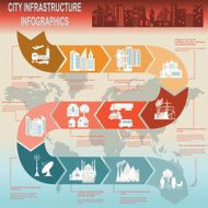 Set of elements infrastructure city vector infographics N17