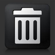 Black Square Button with Trash Can Icon
