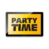 Party time words display on High-quality screen