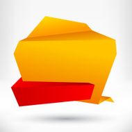 Blank empty speech bubble Origami banner background N3