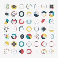 Infographic Elements Pie chart set icon N7