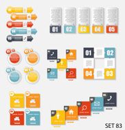 Collection of Infographic Templates for Business Vector Illustra N79