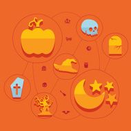 Halloween flat infographic N267