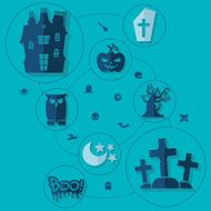 Halloween flat infographic N268