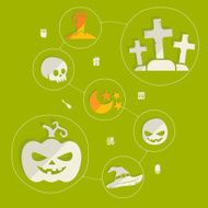 Halloween flat infographic N272